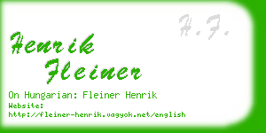 henrik fleiner business card